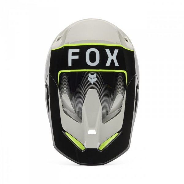 KASK MOTOCYKLOWY FOX V1 COLLECT GREY YELLOW XL
