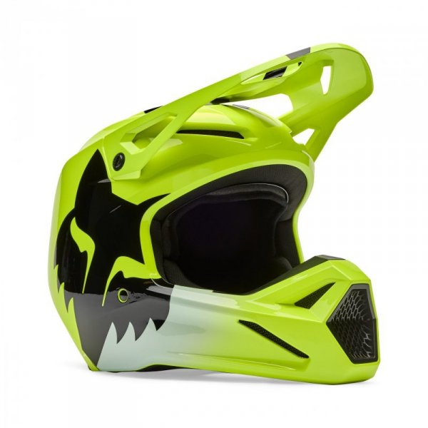 KASK MOTOCYKLOWY FOX V1 SHIELD FLUO YELLOW L