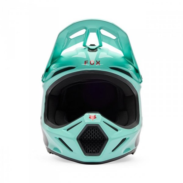 KASK MOTOCYKLOWY FOX V3 DRIP TURQUOISE L