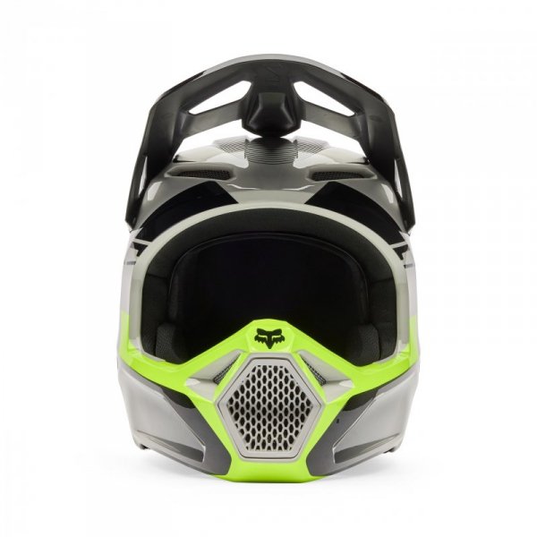 KASK MOTOCYKLOWY JUNIOR FOX V1 COLLECT GREY YELLOW YM
