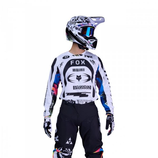 BLUZA MOTOCYKLOWA FOX 180 IMAGE COSMO WHITE BLACK S