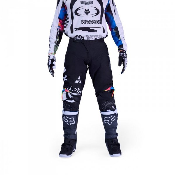 SPODNIE MOTOCYKLOWE FOX 180 IMAGE COSMO WHITE BLACK 32