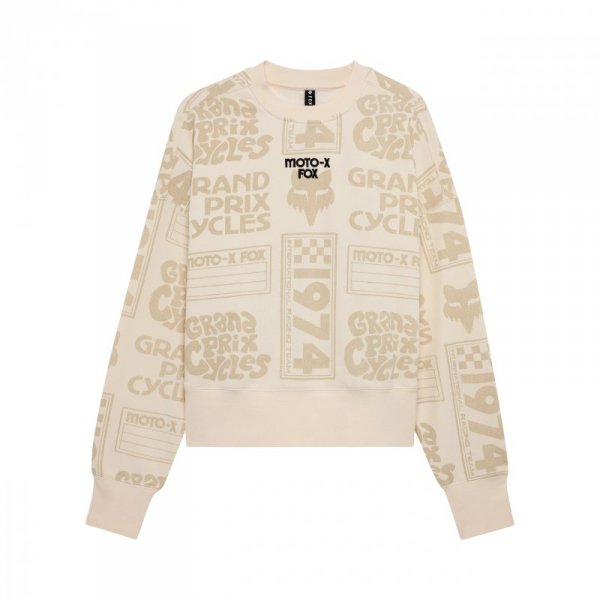 BLUZA DAMSKA FOX CIRCA 74 OVERSIZED FLEECE CREW OFF WHITE XS