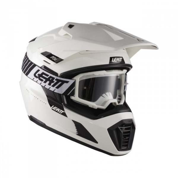 KASK MOTOCYKLOWY Z GOGLAMI LEATT ADV 7.5 WHITE L
