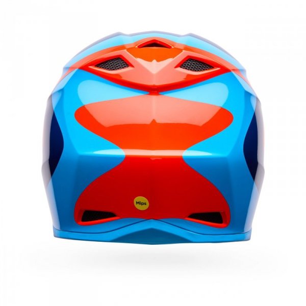 KASK MOTOCYKLOWY BELL MX-10 MIPS WAVE ORANGE BLUE M