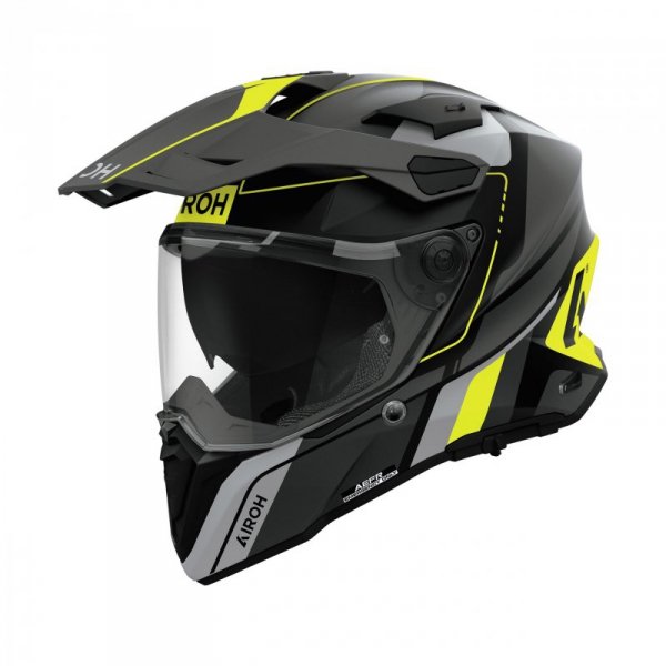 KASK MOTOCYKLOWY AIROH COMMANDER 2 SKIP YELLOW MATT XL