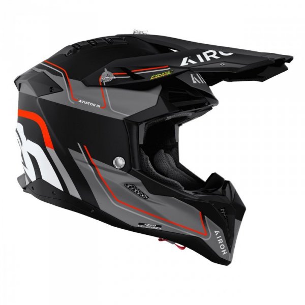KASK MOTOCYKLOWY AIROH AVIATOR 3 LEADER ORANGE MATT M