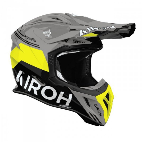 KASK MOTOCYKLOWY AIROH AVIATOR ACE 2 FURY YELLOW GLOSS S