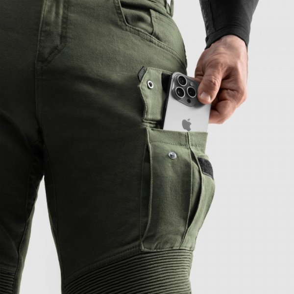 JEANSY MOTOCYKLOWE REBELHORN FASTER OLIVE GREEN 30/34