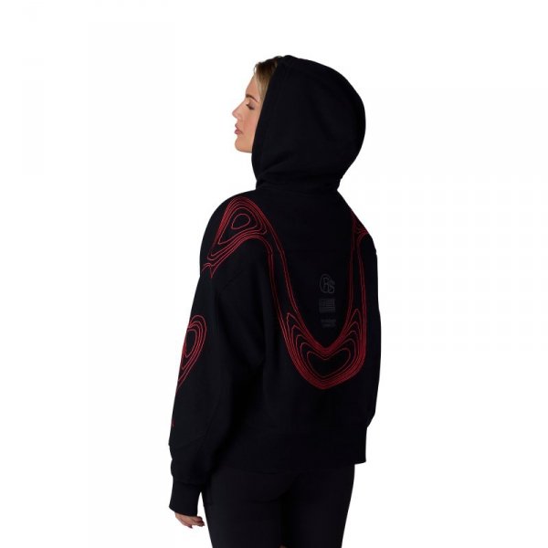 BLUZA Z KAPTUREM DAMSKA FOX VISION OVERSIZED FLEECE PO BLACK XS