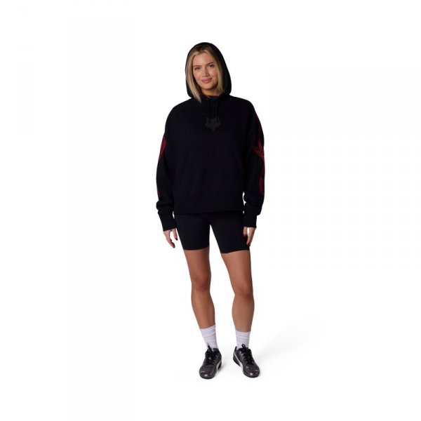 BLUZA Z KAPTUREM DAMSKA FOX VISION OVERSIZED FLEECE PO BLACK L