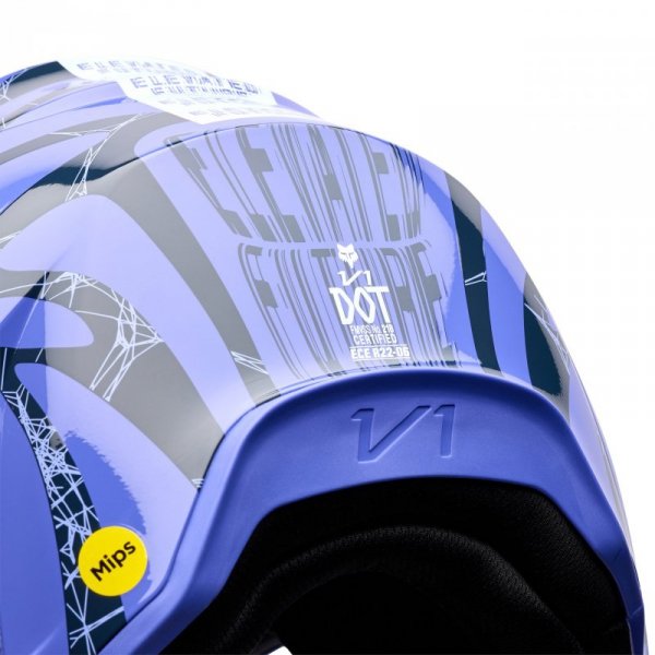 KASK MOTOCYKLOWY FOX V1 DIFFUSE SE PURPLE DOVE XL
