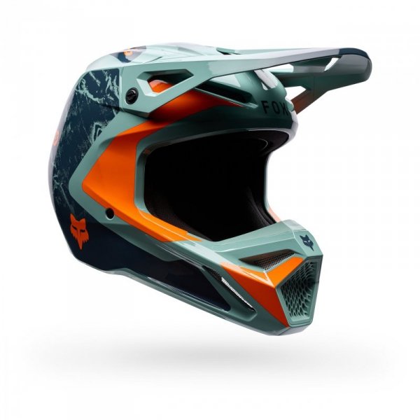 KASK MOTOCYKLOWY FOX V1 IMAGE PRINT ARCTIC BLUE S