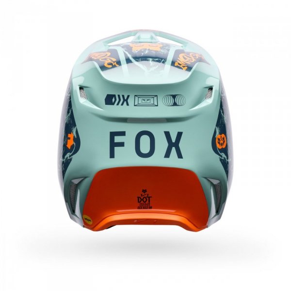 KASK MOTOCYKLOWY FOX V1 IMAGE PRINT ARCTIC BLUE L