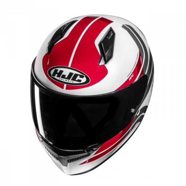 KASK MOTOCYKLOWY HJC C10 HIPER WHITE RED XS