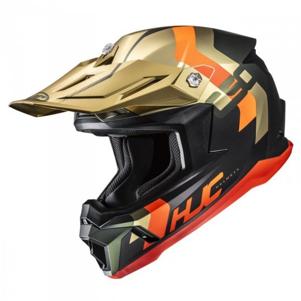 KASK MOTOCYKLOWY HJC C50 PRIMAL GOLD BLACK M