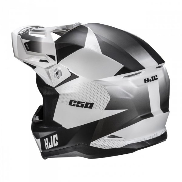 KASK MOTOCYKLOWY HJC C50 SLIDE WHITE BLACK XS