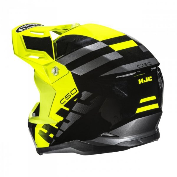 KASK MOTOCYKLOWY HJC C50 MIRAGE YELLOW BLACK L