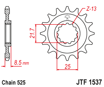  DID JT zestaw napędowy Kawasaki ZX-10R Ninja/ABS/KRT (16-19) 