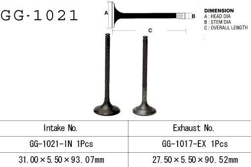Vesrah zawór ssący Honda TRX 350 (86-89)