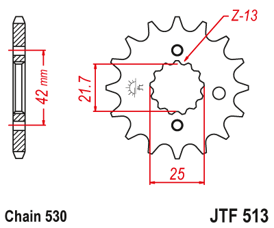 DID JT zestaw napędowy Yamaha FZR 600 R (92-93)