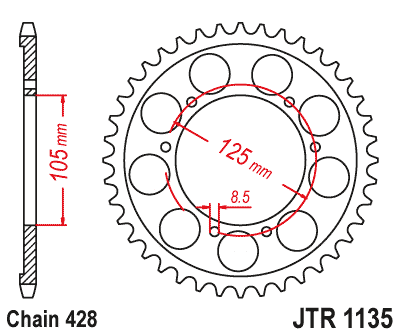 DID JT zestaw napędowy Aprilia 125 RX   / 18 - 23