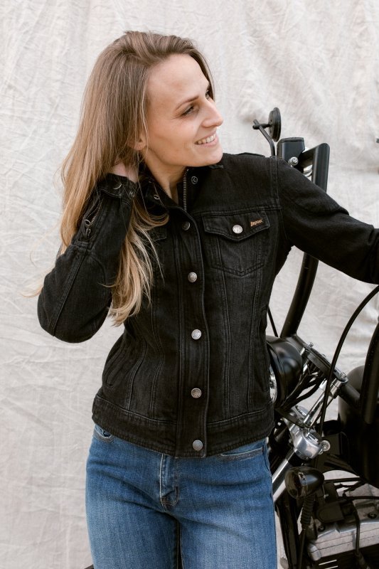 KURTKA DAMSKA JEANS BROGER FLORIDA LADY WASHED BLACK DS