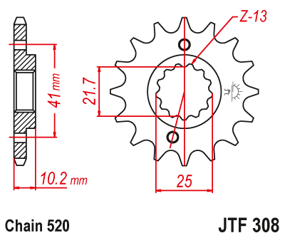 DID JT zestaw napędowy Aprilia 650 Pegaso Strada/ Trail / 05-09