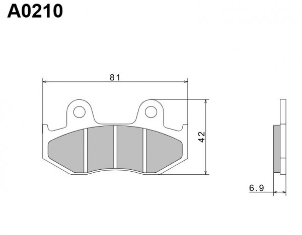NISSIN KLOCKI HAMULCOWE KH92 / KH323 PREMIUM SEMI-METALLIC (SPIEK METALICZNY) (ECE R90) (MADE IN JAPAN) (2P-223NS)