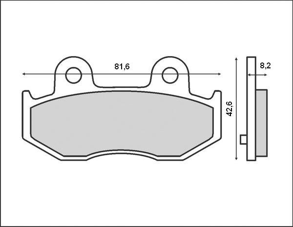 BRENTA KLOCKI HAMULCOWE KH411 (ORGANIC) SUZUKI AN 250 98-08; AN 400 98-09 TYŁ