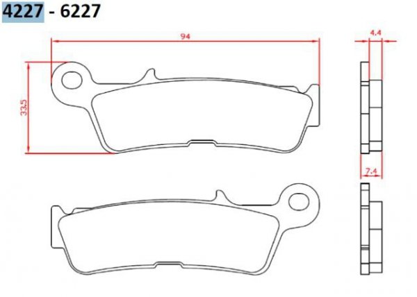 BRENTA KLOCKI HAMULCOWE KH755 SPIEK METALICZNY (ZŁOTE) YAMAHA YZ 450 20-, PRZÓD (FT 4227)