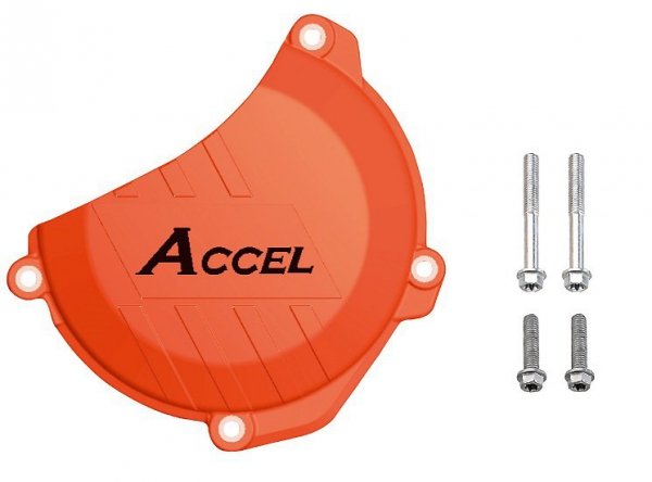 ACCEL OSŁONA POKRYWY SPRZĘGŁA (PLASTIKOWA) KTM SXF250 16-, SXF350 16 KOLOR POMARAŃCZOWY - PROMOCJA