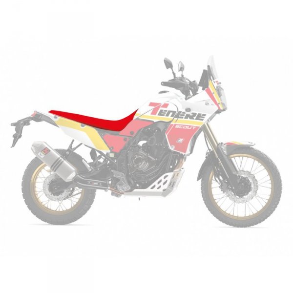 BLACKBIRD POKROWIEC / POSZYCIE NA SIEDZENIE YAMAHA TENETE 700 20-23 KOLOR CZERWONY CZARNY (POKROWIEC RALLY RIDE JEDNOCZĘŚCIOWY)