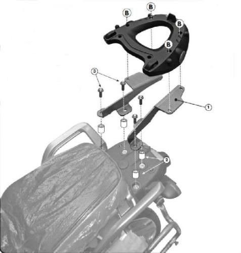 KAPPA STELAŻ KUFRA CENTRALNEGO YAMAHA XT 1200 Z 10-20, ZE SUPER TENERE 14-20 ( Z PŁYTĄ MONOKEY )