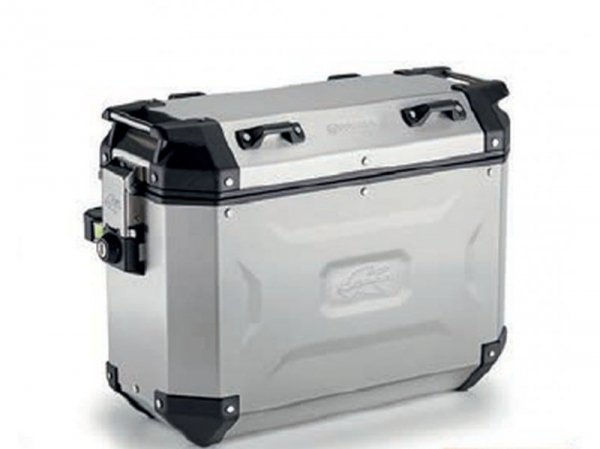 KAPPA KUFER BOCZNY 37L MONOKEY CAM SIDE KVG37A KVOYAGER ALUMINIOWY LEWY KOLOR SREBRNY