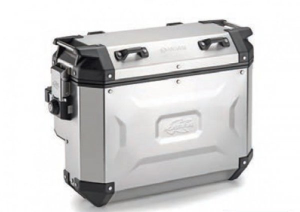 KAPPA KUFER BOCZNY 33L MONOKEY CAM SIDE KVGS33A KVOYAGER ALUMINIOWY KOLOR SREBRNY - WCIĘTY