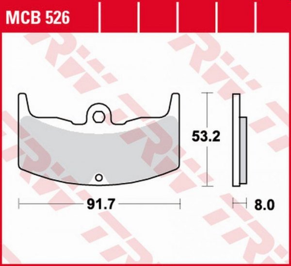 TRW ZF KLOCKI HAMULCOWE KH080 ORGANIC HONDA VT 250F 83-87, CBX 400F 82-84, VT 500E 83-85, CBX 550 82-84 PRZÓD
