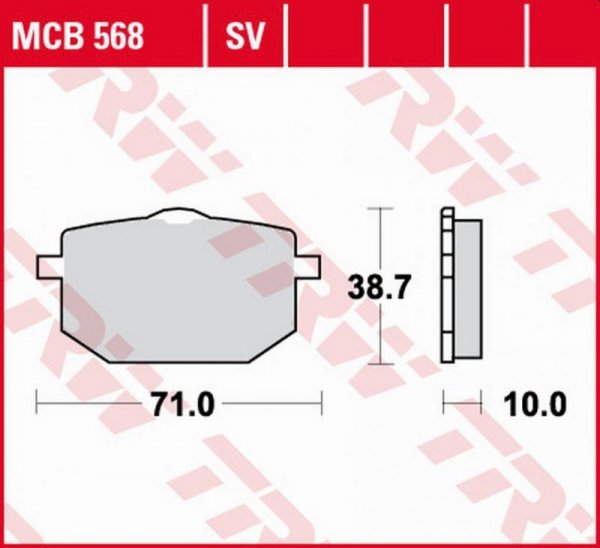 TRW ZF KLOCKI HAMULCOWE KH101 ORGANIC YAMAHA TT 600 89, XT 600 87-90, XT 600Z TENERE 86-91 PRZÓD
