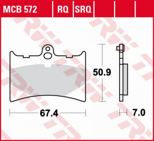 TRW ZF KLOCKI HAMULCOWE KH126 ORGANIC SPORT APRILIA AF-1 125 89-92, RS 125 92-04, AF-1 250 90-, BENELLI CHRONO/CX 125 91, PRZÓD