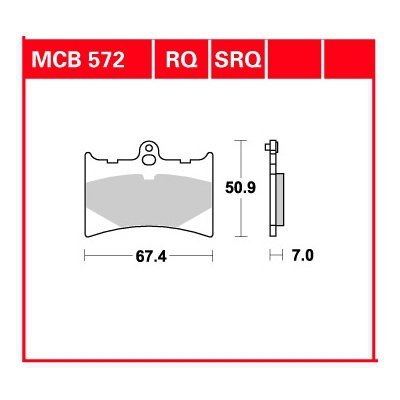 TRW ZF KLOCKI HAMULCOWE KH126 ORGANIC APRILIA AF 125 89-92, RS 125 95-06, GILERA NORDWEST 600 91-93, MOTO GUZZI QUOTA 1000 89-97