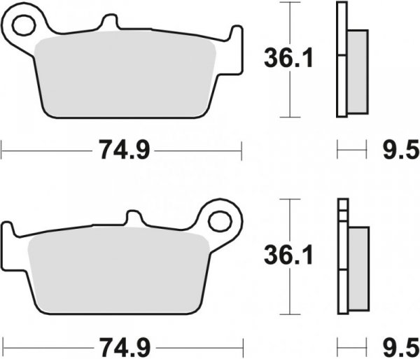 TRW ZF KLOCKI HAMULCOWE KH131 SINTER OFFROAD (WYCZYNOWE) HONDA CRF 230 08-10, XR 250 88-97, XR 600 91-99, YAMAHA WR 125 98-07, T