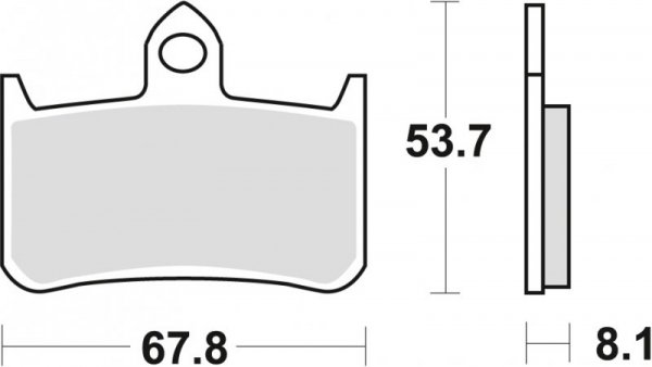 TRW ZF KLOCKI HAMULCOWE KH187 ORGANIC HONDA RVF 750 94-97, CB 900 HORNET 02-06, CB 1300 X4 97-99, KAWASAKI KLR 250 82-84, PRZÓD 