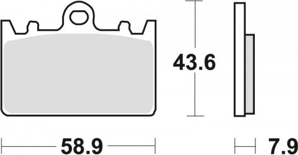 TRW ZF KLOCKI HAMULCOWE KH180 ORGANIC KAWASAKI ZXR 400L 91-03, PRZÓD (PROMOCJA)