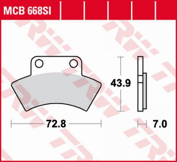 TRW ZF KLOCKI HAMULCOWE KH232 SINTER OFFROAD CF MOTO CF 500 TERRALANDER 11-13, RANGER 500 10-15, POLARIS TRAIL BLAZER/BOSS 91-99
