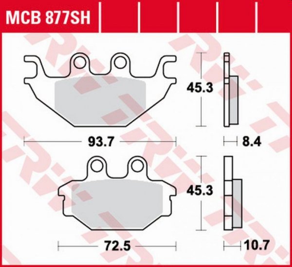 TRW ZF KLOCKI HAMULCOWE KH377 SINTER STREET INDIAN SCOUT 1130 16, TYŁ