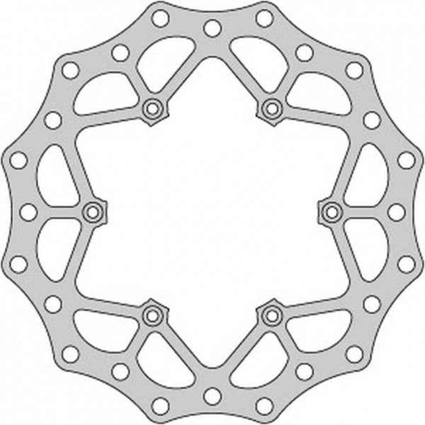 DELTA BRAKING TARCZA HAMULCOWA PRZÓD KTM 2T/4T 91-25, HUSABERG, HUSQVARNA, GAS-GAS 21, WAVE ULTRA LIGHT (260X126,5X3MM) (6X6,5MM