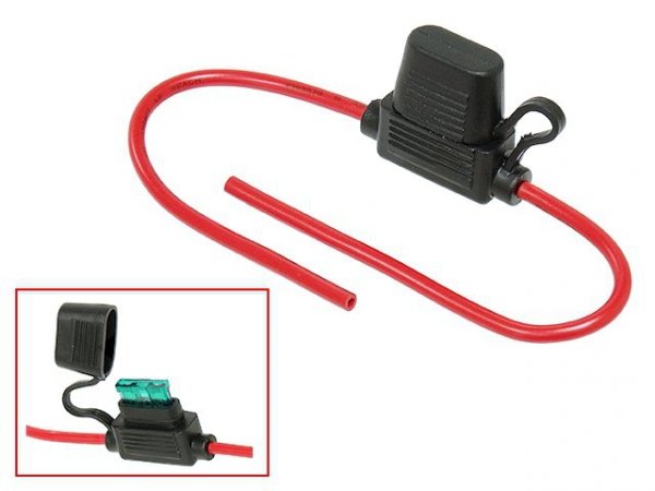 PSYCHIC GNIAZDO / OPRAWA BEZPIECZNIKA PŁYTKOWEGO 12V WODOSZCZELNE Z KABLEM (EL)