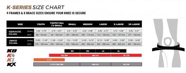 ORTEZA KOLANOWA POD K4 2.0 WHITE BLACK XL/XXL (PARA)