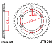DID JT zestaw napędowy 200 RR Enduro (19-20)