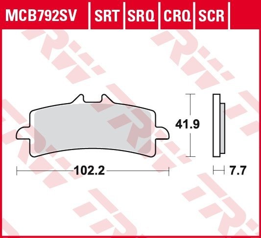 TRW klocki hamulcowe przód Suzuki GSX-R - A  1000  (15-)